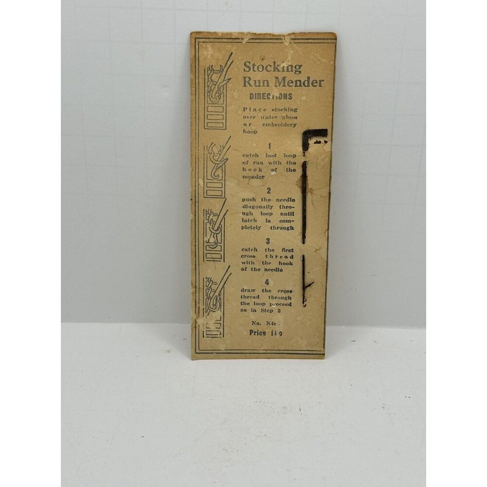 Stocking Run Mender on Original Card with Instructions 30's-40's